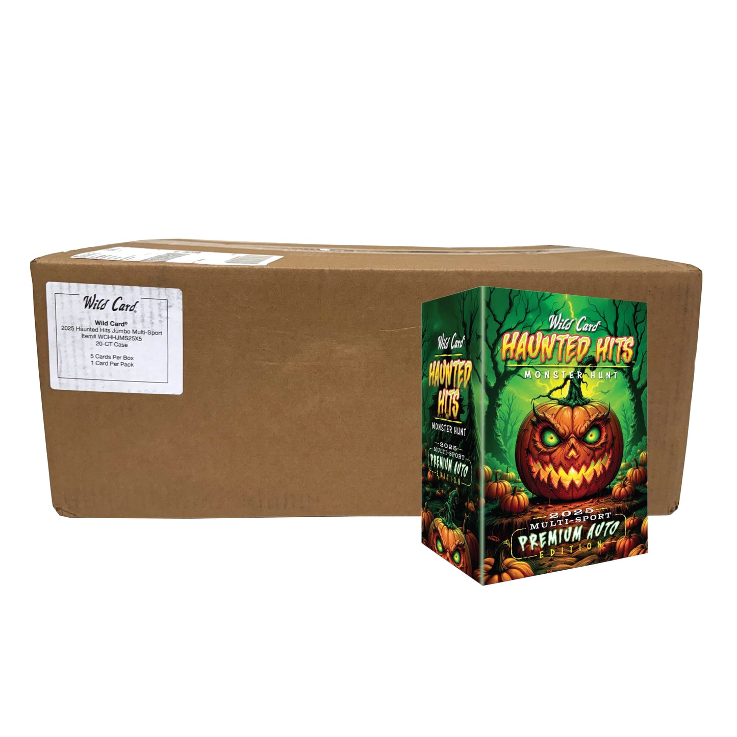 2025 Wild Card Haunted Hits Multi-Sport Premium Auto Edition Jumbo 20 Box Case
