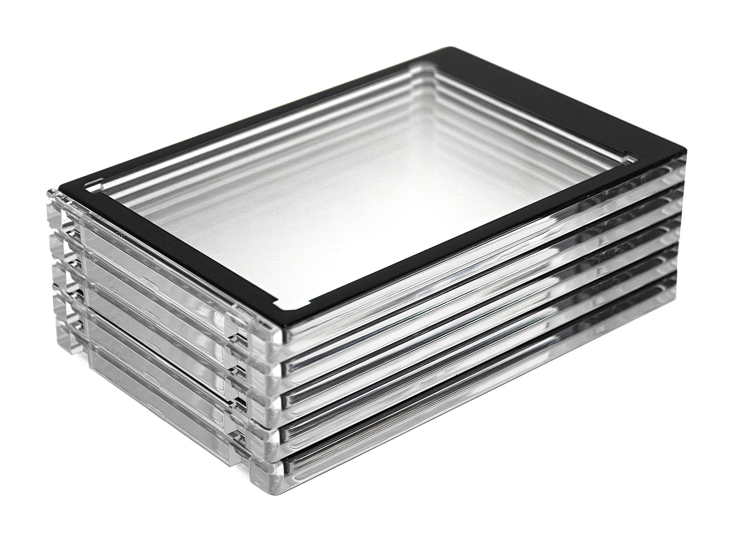 Black Border One Touch Magnetic Holder with UV Protection for 35PT Cards - 5 Pack