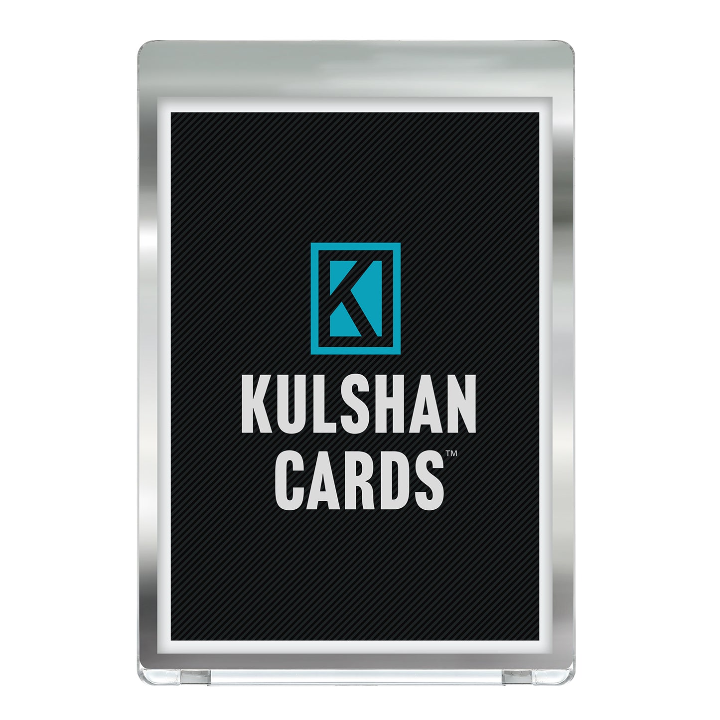 Chrome Border One Touch Magnetic Card Holder with Inner Sleeve for 35-55PT Cards - 5 Pack