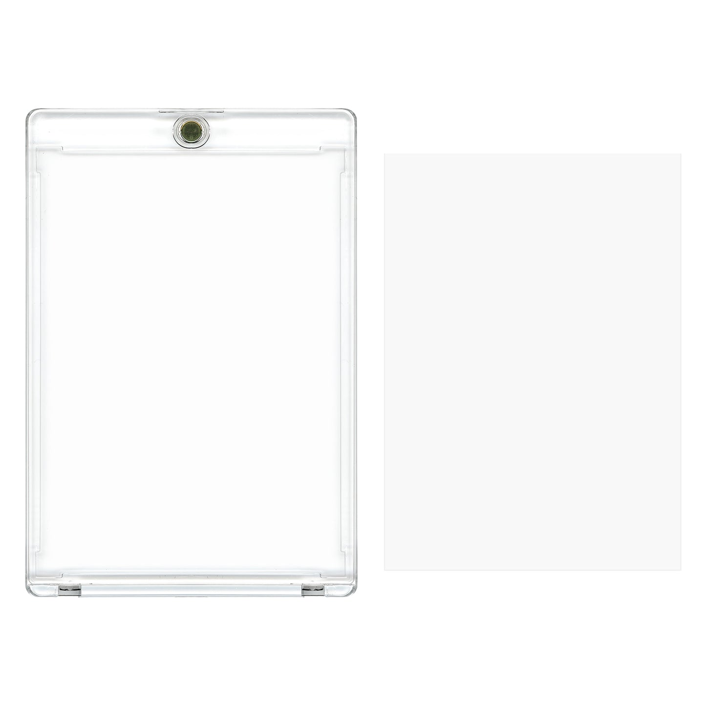 Ultra Clear One Touch Magnetic Card Holder with Inner Sleeve for 35-55PT Cards - 5 Pack