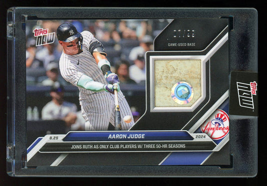 2024 Topps Now Aaron Judge Game Used Base Relic /99 Black Parallel