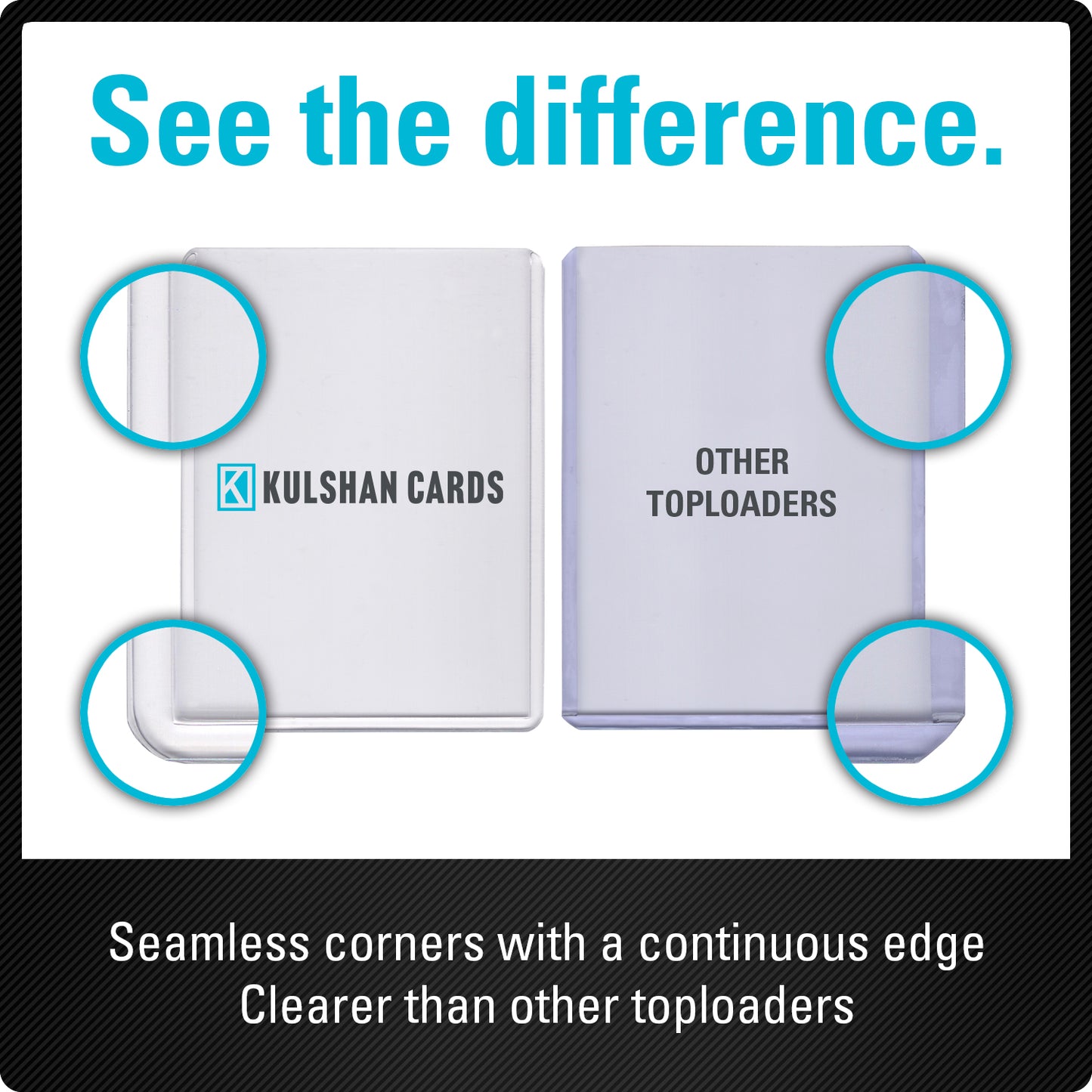 Kulshan Cards Premium Seamless Toploaders - 100 Count