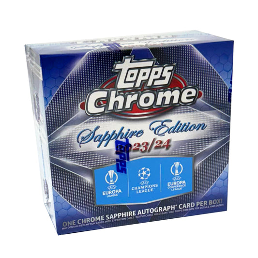 2023-24 Topps Chrome Sapphire UEFA Club Competitions Factory Sealed Box