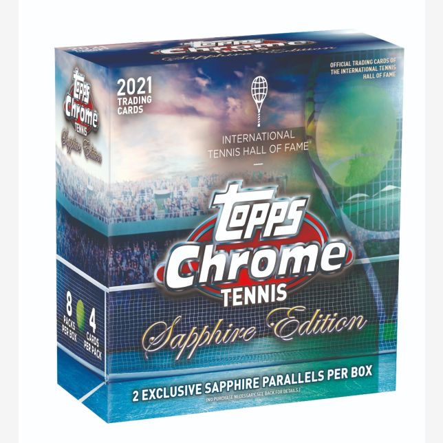 2021 Topps Chrome Tennis Sapphire Edition 10 Box Case