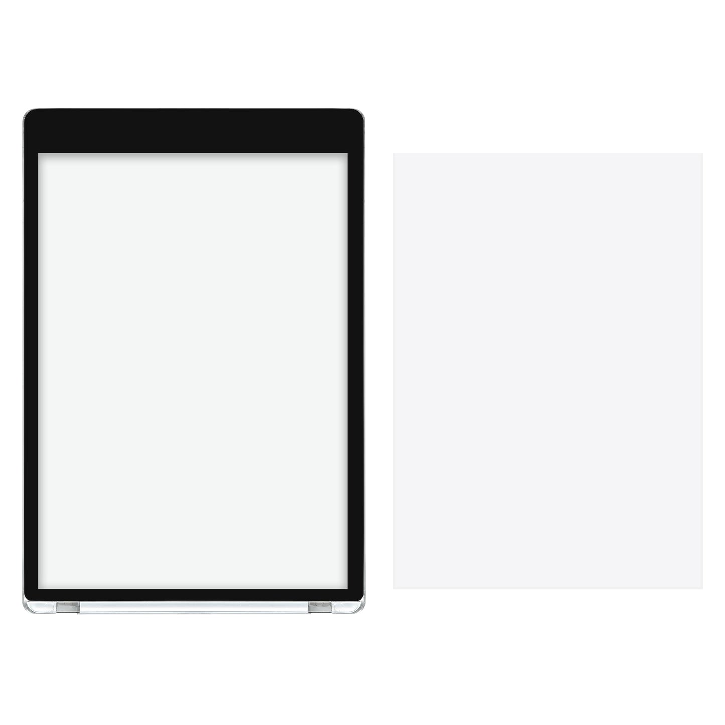Black Border One Touch Magnetic Card Holder with Inner Sleeve for 35-55PT Cards - 5 Pack