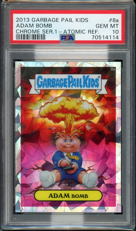 2013 Garbage Pail Kids Chrome Adam Bomb #8a Atomic Refractor PSA 10 GEM MT