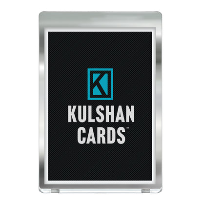 Chrome Border One Touch Magnetic Card Holder with Inner Sleeve for 35-55PT Cards - 5 Pack