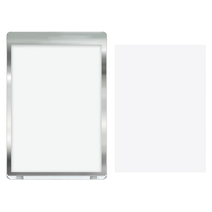 Chrome Border One Touch Magnetic Card Holder with Inner Sleeve for 35-55PT Cards - 5 Pack