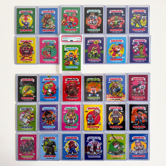 Garbage Pail Kids Game Over Complete Wrapper Set - Level 1-6 (30 cards) w/ 1 PSA 10