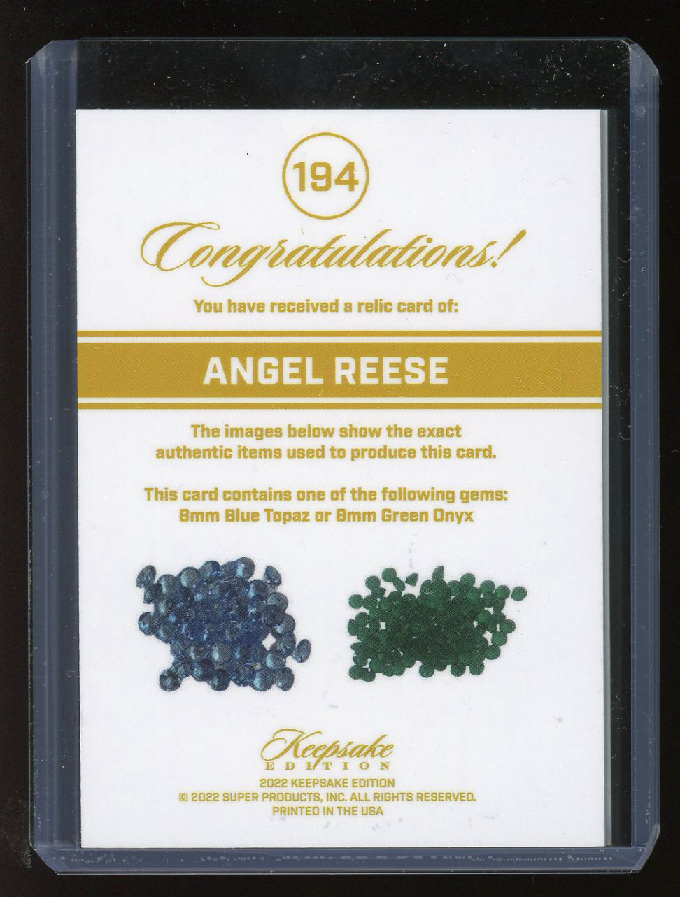 2023 Keepsake Edition Angel Reese RC Rookie Gem Patch 44/50