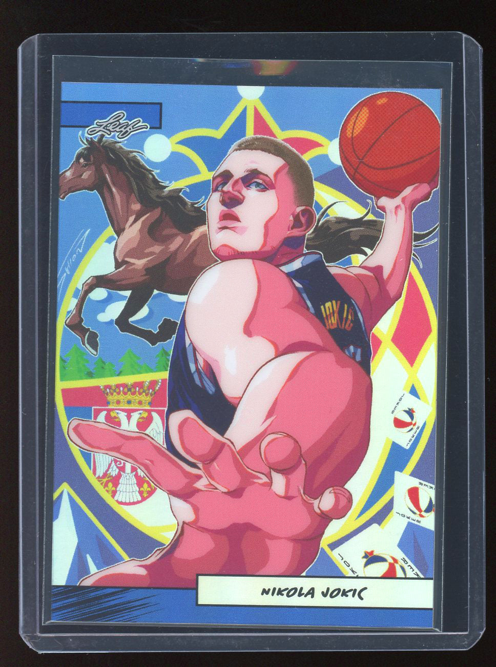 2024 Leaf Anime Nation Series 2 Nikola Jokic Blue Parallel Shion Minabe /75