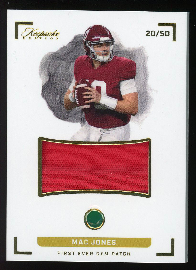 2023 Keepsake Edition Mac Jones First Ever Gem Patch 20/50