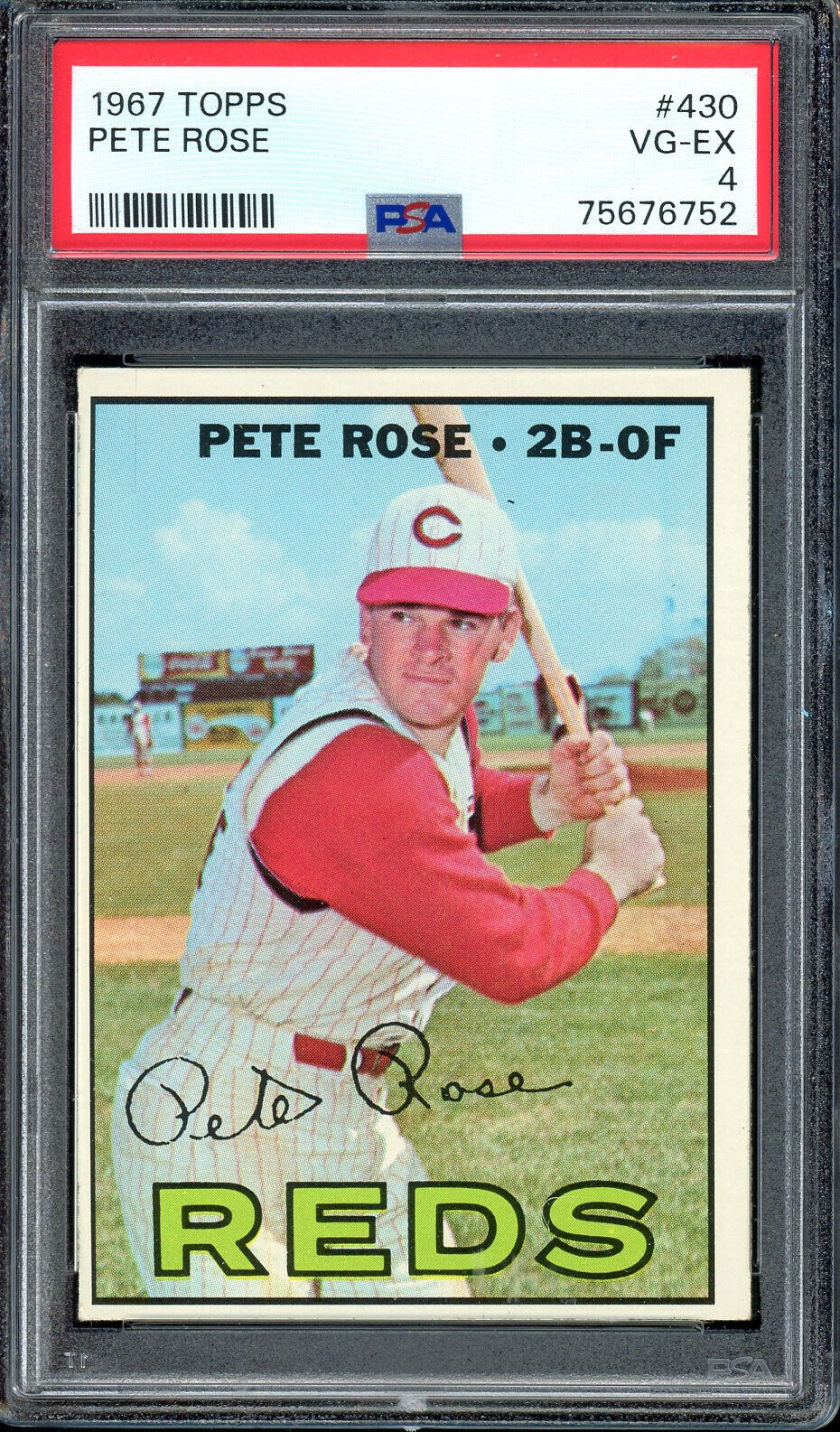 1967 Topps #430 Pete Rose Cincinnati Reds PSA 4 VG-EX