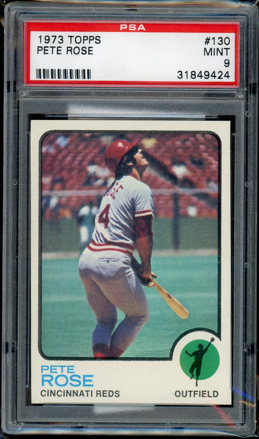 1973 Topps #130 Pete Rose Cincinnati Reds PSA 9 MINT