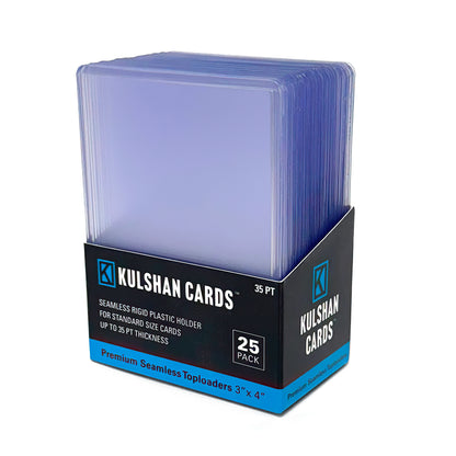 Kulshan Cards Premium Seamless Toploaders for 35PT Cards - 25 Count