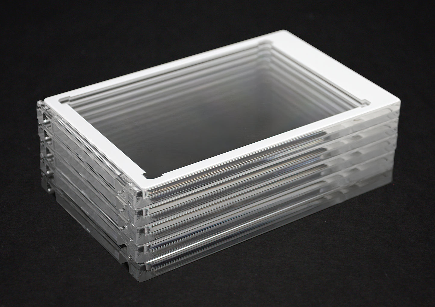 White Border One Touch Magnetic Holder with UV Protection for 35PT Cards - 5 Pack