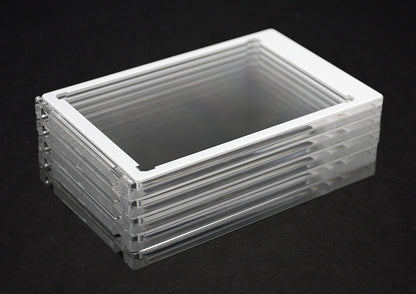 White Border One Touch Magnetic Holder with UV Protection for 35PT Cards - 5 Pack
