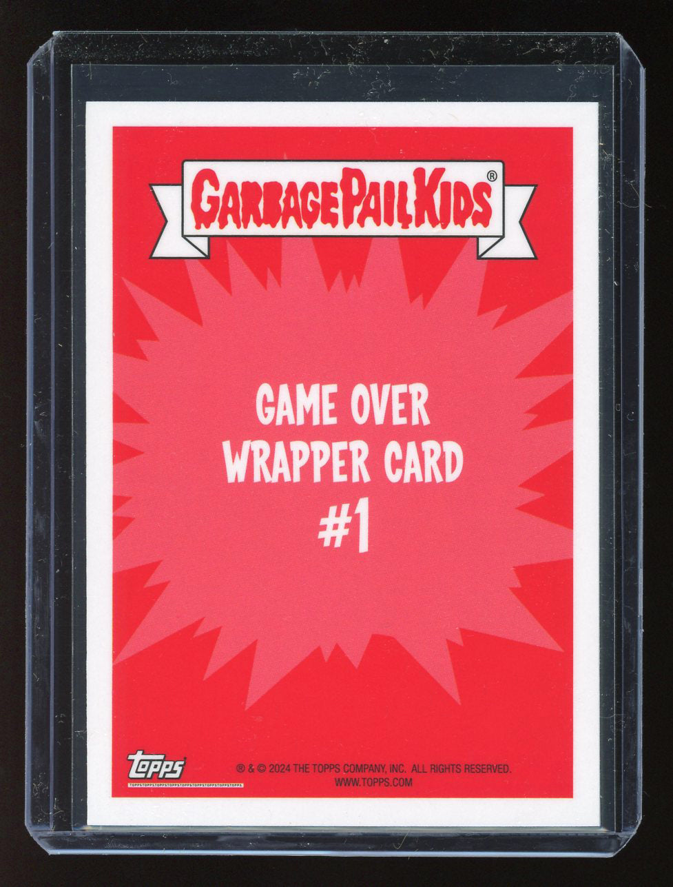 2024 Topps Garbage Pail Kids Game Over Level 1 Wrapper Card #1